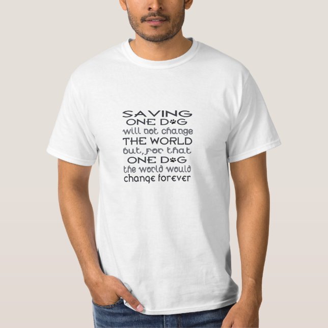 T-shirt Unisexe Sauver Un Chien (Devant)
