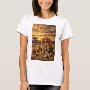T-Shirt Unisexe Savannah Family Lion Art 