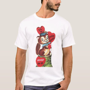 T-shirt unisexe vintage de Valentine - castor