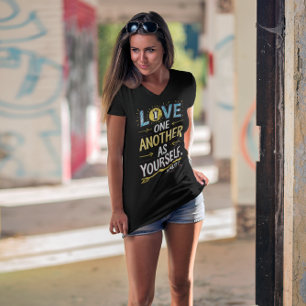 T-shirt Unité dans l'amour : Dessiner l'amour l'un l'autre