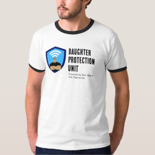 T-shirt Unité de protection de fille Papa Design drôle