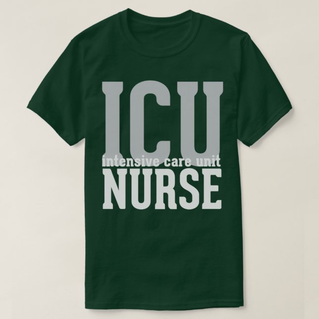 T-shirt Unité de soins intensifs de l'ICU Hôpital Urgence  (Design devant)