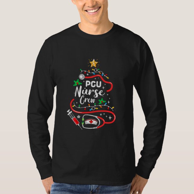 T-shirt Unité de soins progressifs de Noël de l'équipage d (Devant)