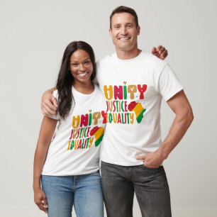 T-shirt Unité Justice Égalité - Mois de l'histoire des Noi