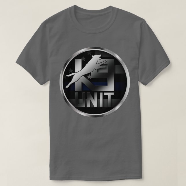 T-shirt Unité K9 Badge Police Chien Unité Malinois (Design devant)