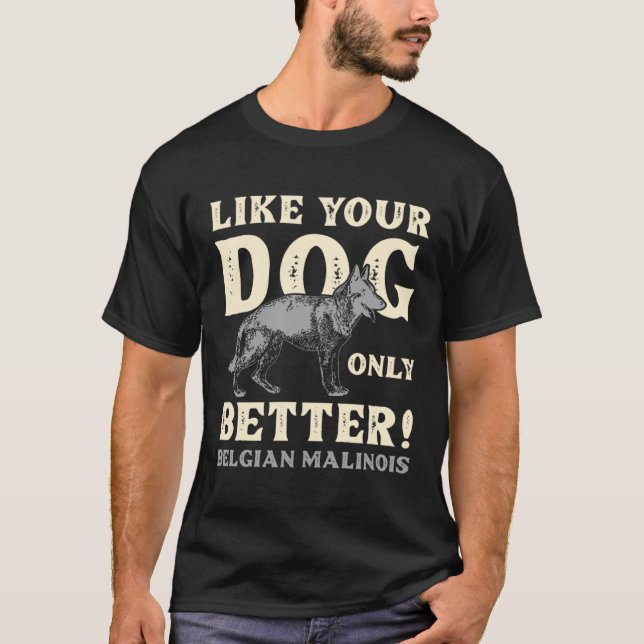 T-shirt Unité K9 Malinois belge Meilleur formateur de poli (Devant)