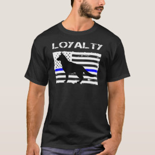 T-shirt Unité K9 Police Doigt Loyauté K-9 Officier US Fl