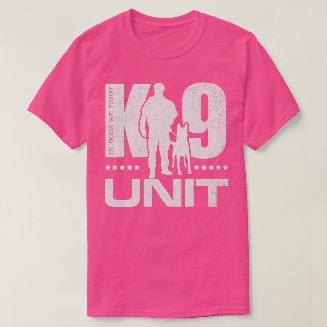 T-shirt Unité K9 Unité de police Chien Malinois 2 (Design devant)
