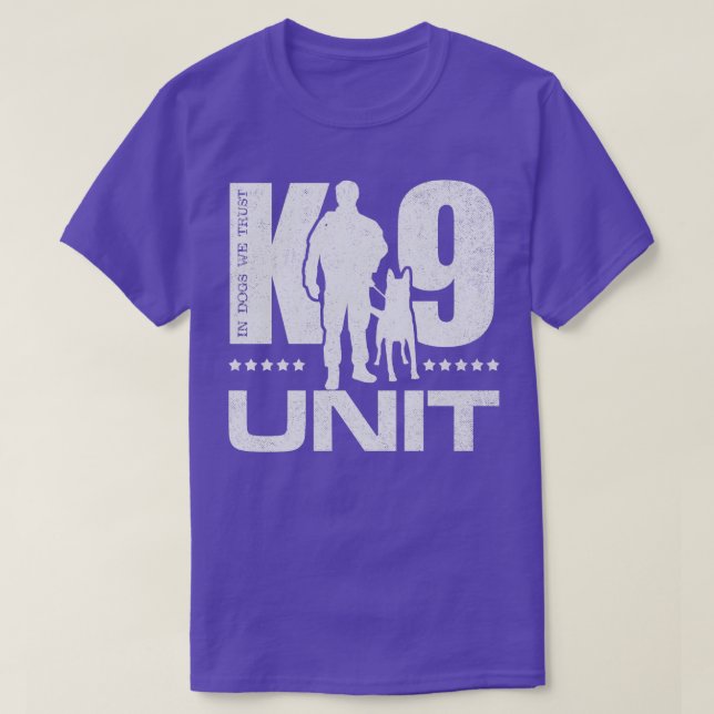T-shirt Unité K9 Unité de police Chien Malinois (5) (Design devant)