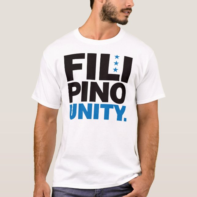 T-shirt Unité philippine - bleu et noir (Devant)