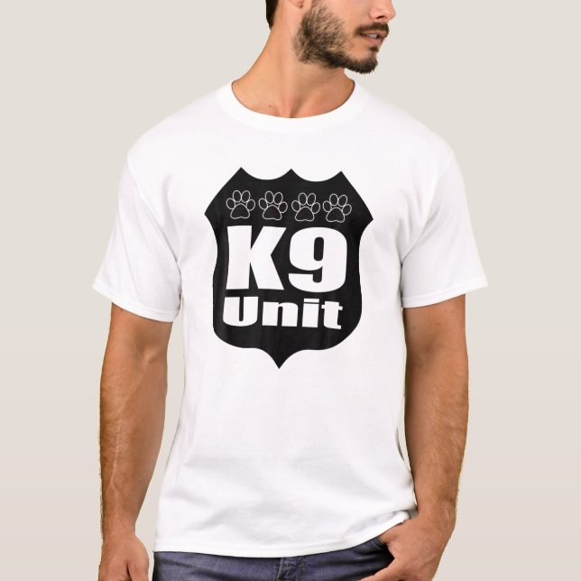 T-shirt Unité Shirt Police Dog Division Badge de flic ou B (Devant)