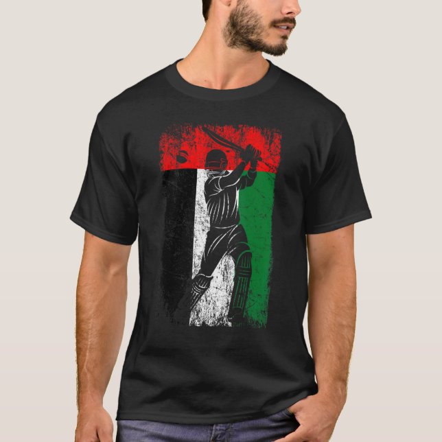 T-shirt United Arab Emirates Flag Cricket Fan Player Coach (Devant)