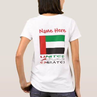 T-shirt United Arab Emirates UAE Flag Red Personalize Name