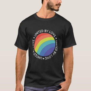 T-shirt United By Love Lgbt Pride Gay Lesbian Rainbow