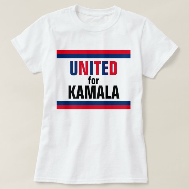 T-shirt United for Kamala Harris President 2024 (Design devant)