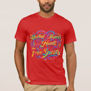 T-shirt United Hearts Free Spirits" Sport-Tek