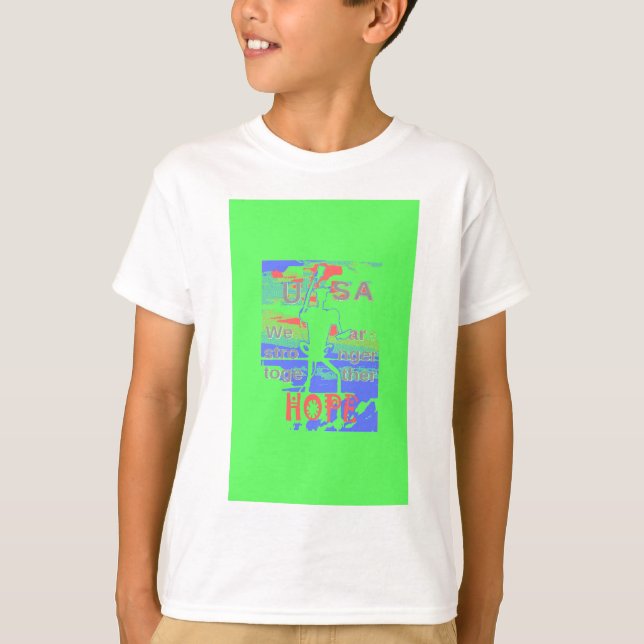 T-shirt United in Hope : Forts Together - Vibrant USA (Devant)