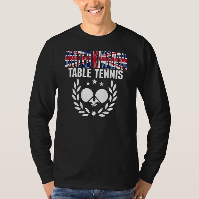 T-shirt United Kingdom Ping Pong     UK Table Tennis Suppo (Devant)