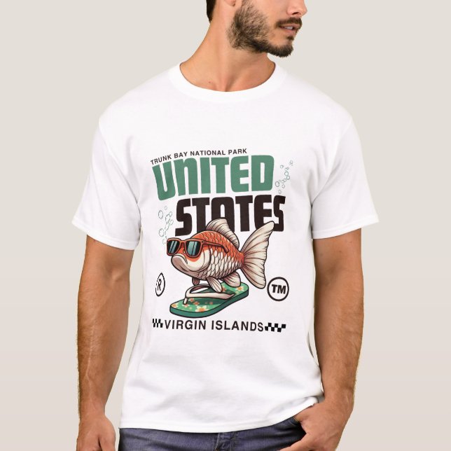 T-shirt United States Virgin Islands: Bay park (Devant)