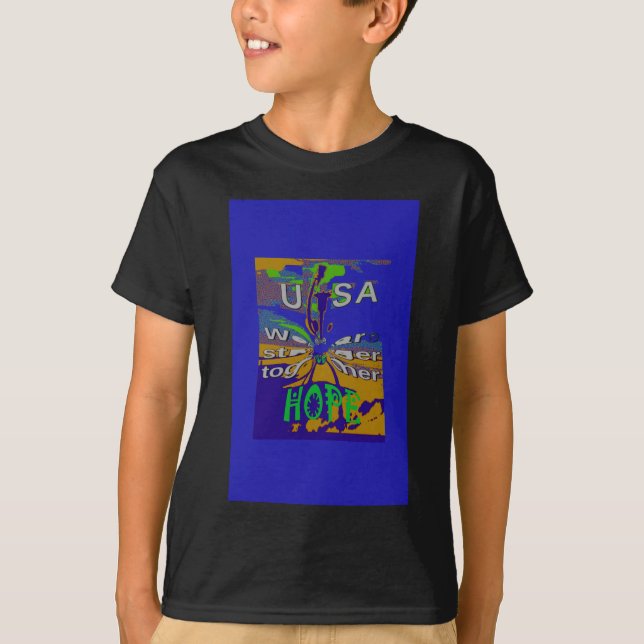 T-shirt United USA Hope Stronge Together (Devant)