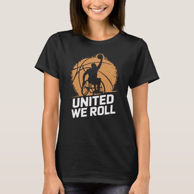 T-shirt United We Roll - Wheschair Basketball (Devant)