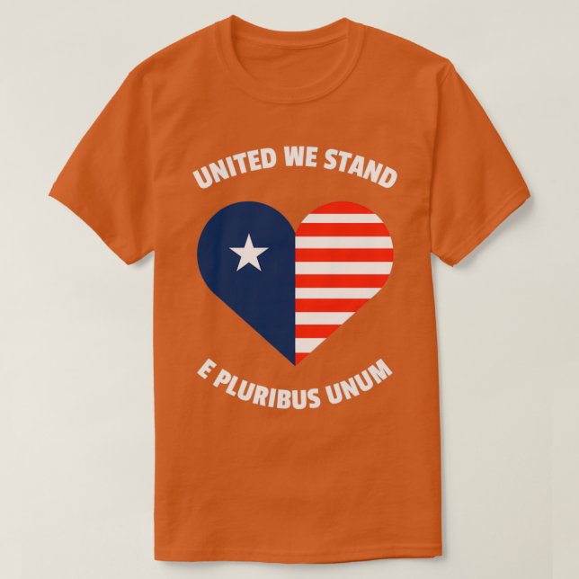 T-shirt United We Stand E Pluribus Unum (Design devant)