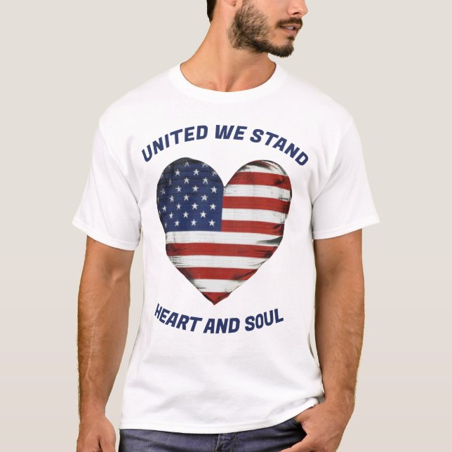 T-shirt United We stand Patriotic (Devant)