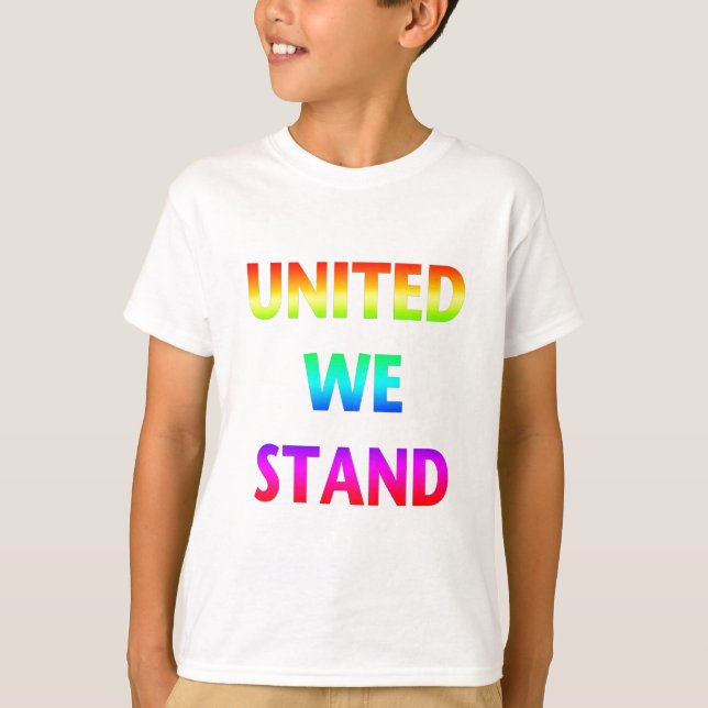 T-shirt United We Stand Rainbow (Devant)