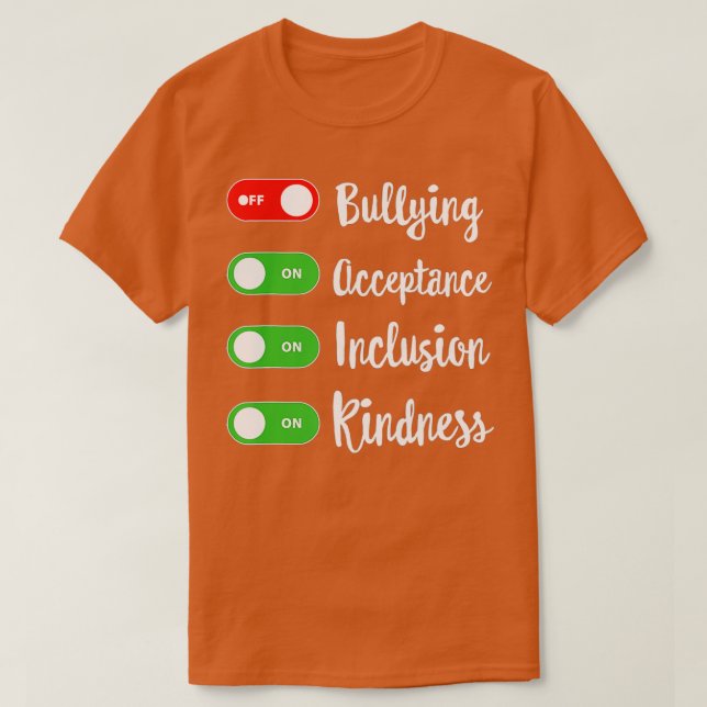 T-shirt UNITY DAE ORANGE No Bully Be Kind Orange Teachers (Design devant)