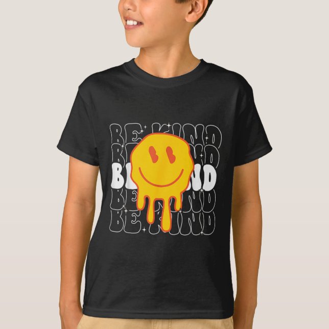 T-shirt Unity Day Be Kind Kindness Smile Face Orange Groov (Devant)