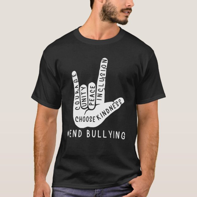 T-shirt Unity Day Orange Kids 2022 Anti Bullying Love Sign (Devant)