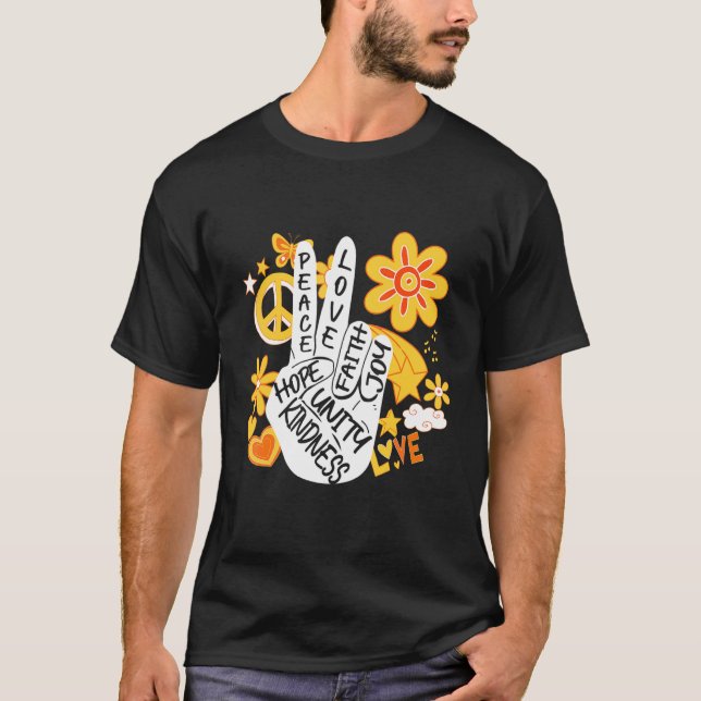 T-shirt Unity Day Orange Peace Love Hope Kindness End Bull (Devant)