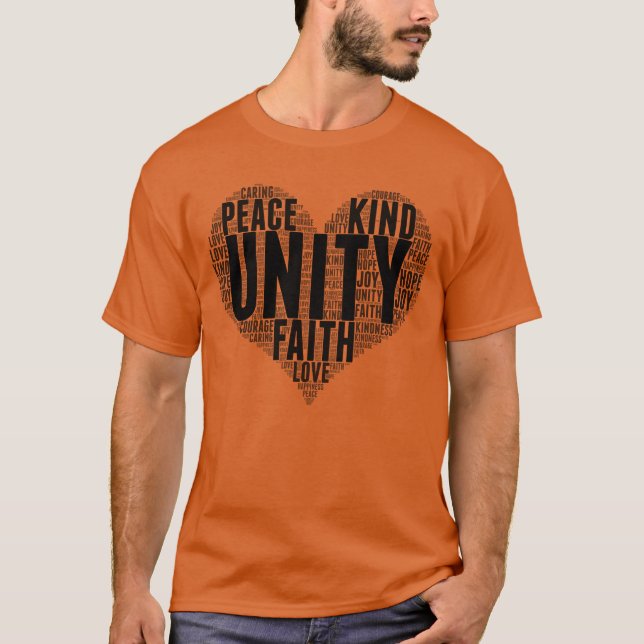 T-shirt Unity Wordcloud Be Kind Stop Bulling Unity Day (Devant)