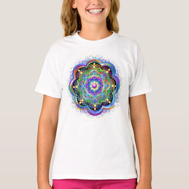 T-shirt Univers Mandala Couleurs Psychédéliques (Devant)