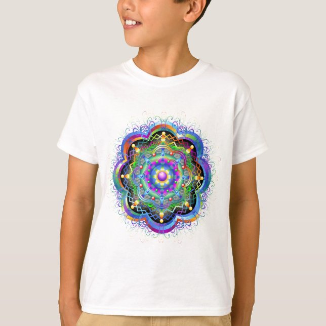 T-shirt Univers Mandala Psychédélique  (Devant)