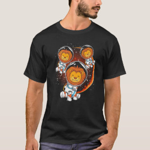 T-shirt Univers Space Africa Animal Science Lion Astrona