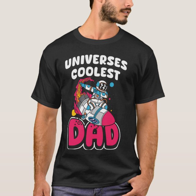 T-shirt Universes Coolest Dad Sci Fi Lover Daddy (Devant)