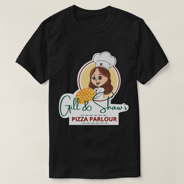 T-shirt Université _amp_ Shaw_s Parlante de pizza (Design devant)