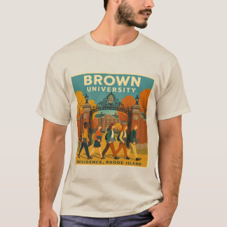 T-shirt Université Brown - Campus Vintage Walk Tee