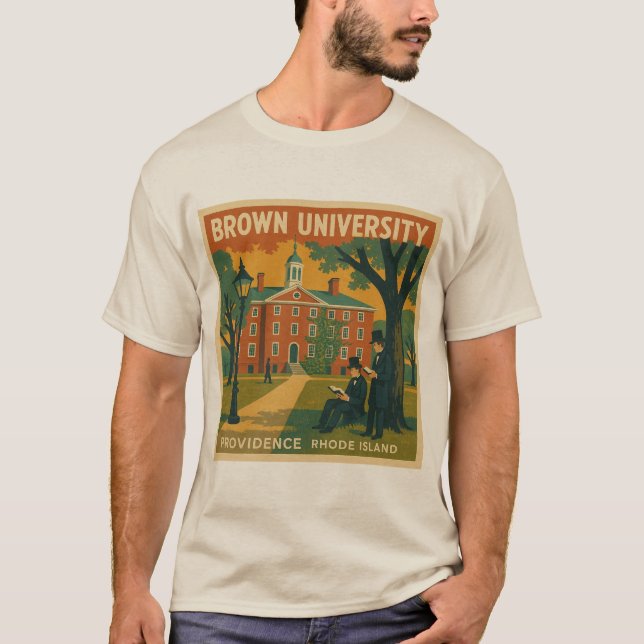 T-shirt Université Brown - Ere fondatrice Tee Vintage (Devant)
