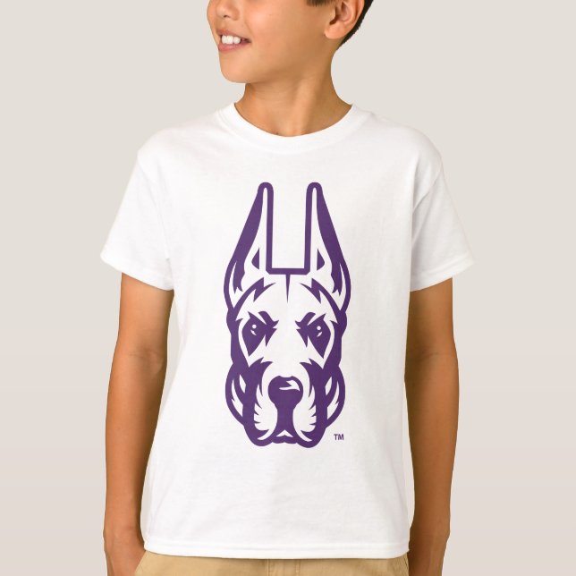 T-shirt Université d'Albany Chef de la mascotte Great Dane (Devant)