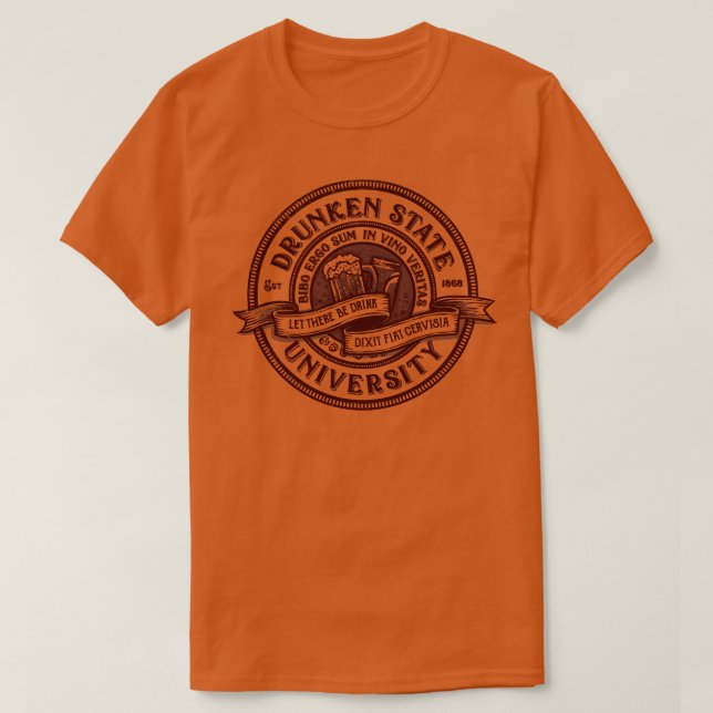 T-shirt Université d'État de Drunken (Design devant)