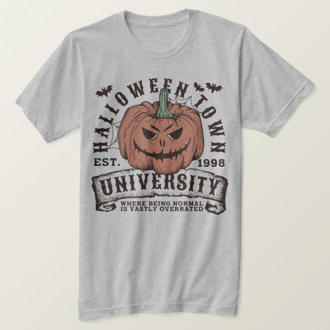 T-shirt Université d'Halloween avec Citrouille (Design devant)