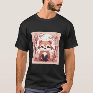 T-shirt Unleash Your Ness With Our Red Panda And Cherry Bl