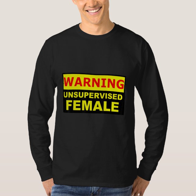 T-shirt Unsupervised female WARNING (Devant)