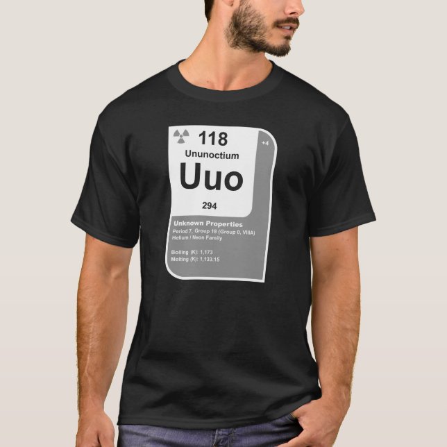 T-shirt Ununoctium (Uuo) (Devant)