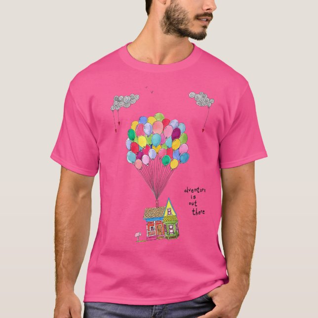 T-shirt Up Adventure Is Out There Travel (Devant)