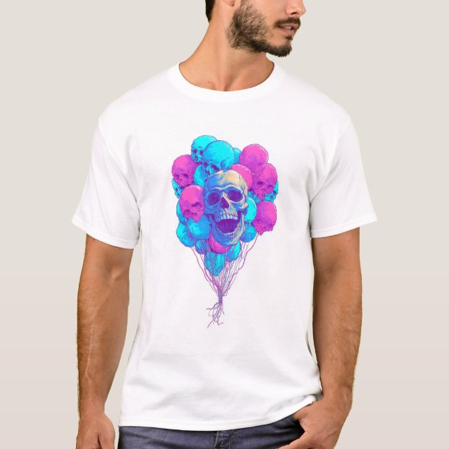 T-shirt Up and Bone � Funny Floating Skull (Devant)