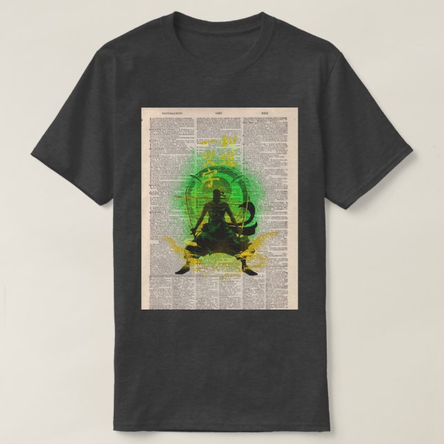 T-shirt Upcycled de l'épée verte (Design devant)