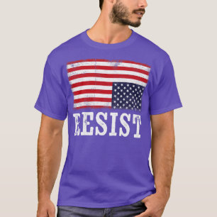 T-shirt Upside Down American Flag Resist Distress United S
